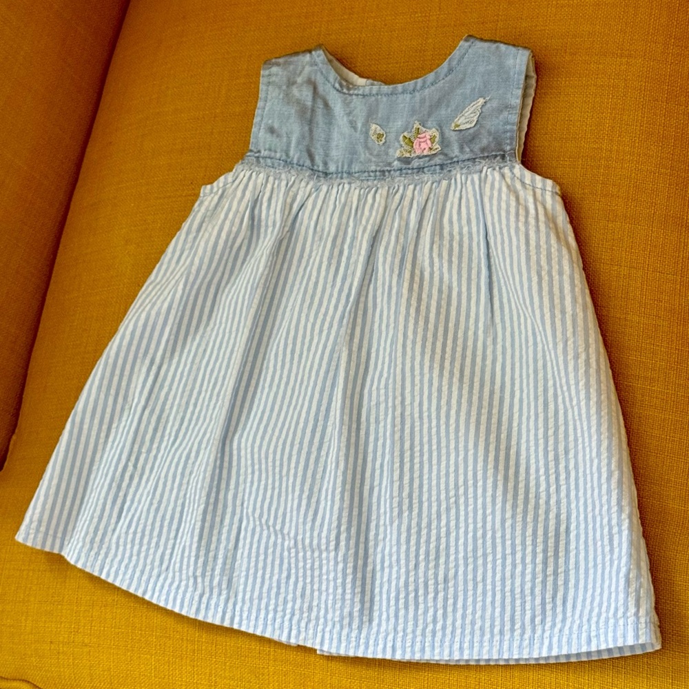 Baby Graziella Striped Blue and White  baby Dress‎ size 1 made in Italy - Picture 10 of 10